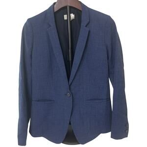 ANN TAYLOR LOFT Women's Blue Suit Jacket Blazer Size 0